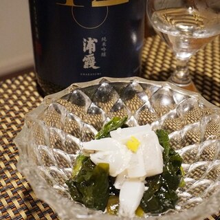 日本酒進む、タコと若芽の酢の物